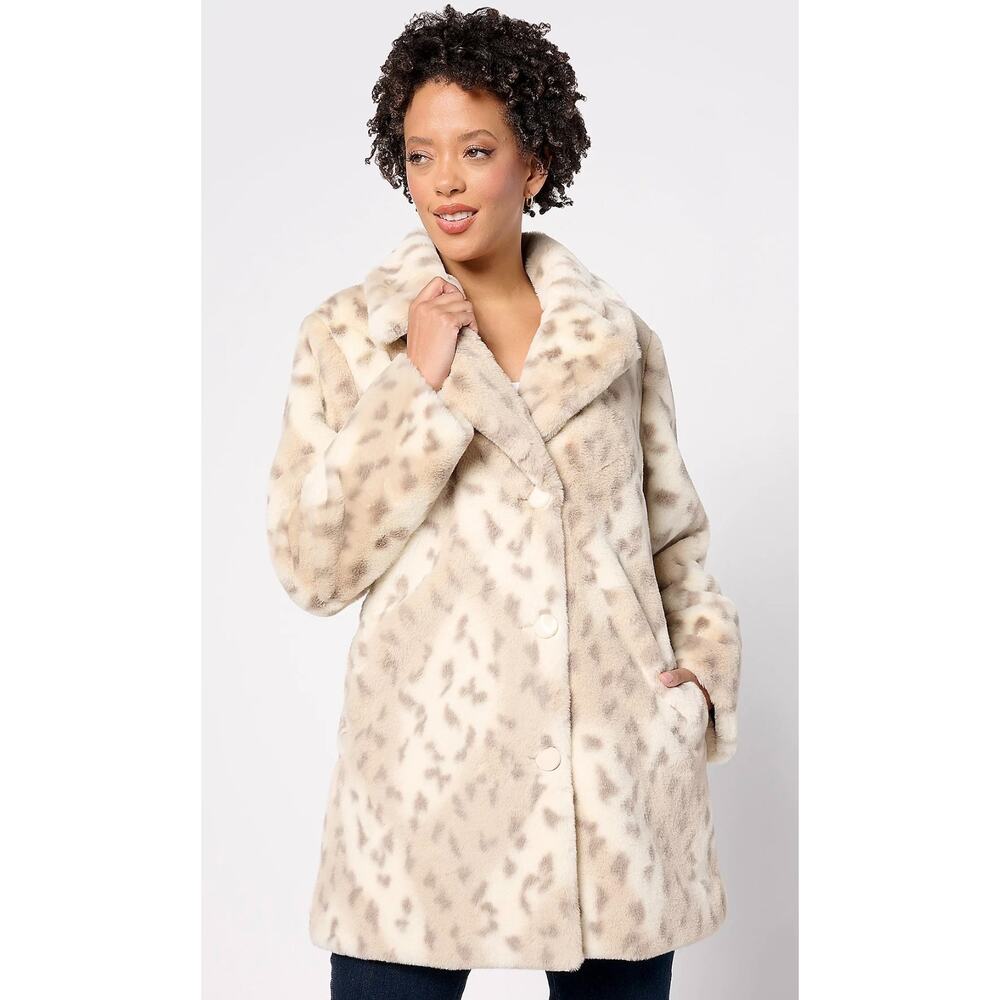 NWT Dennis Basso QVC 30th Anniversary Lynx Faux Fur Coat, Size 4X, Rertail $175